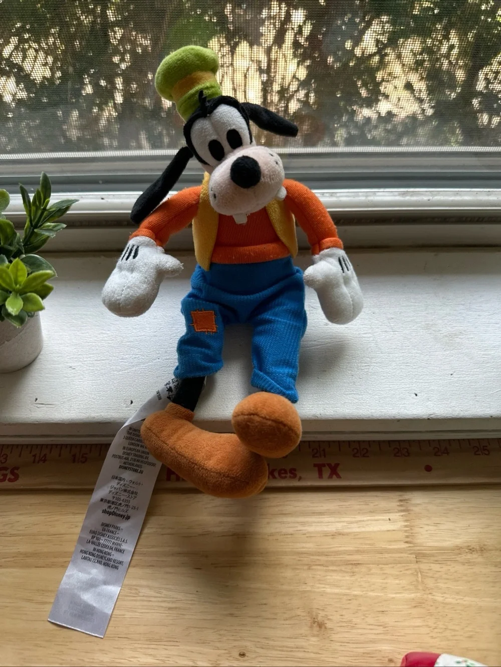 Disney parks collectible Goofy Plush in Orange, Blue & Green Outfit